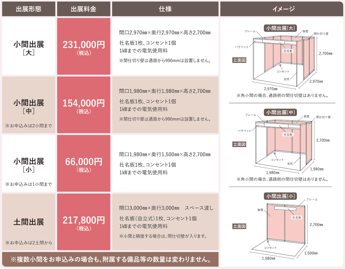 出展形態・料金2026